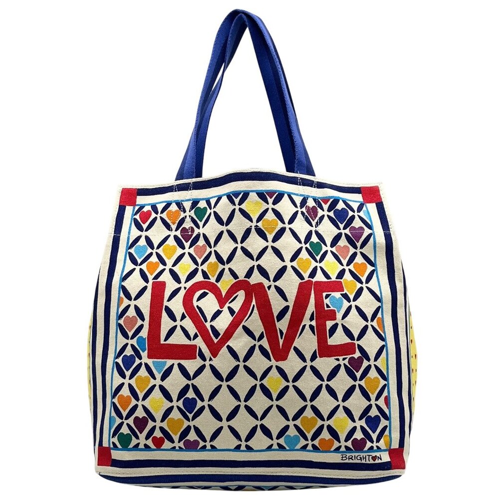 Brighton Multi Colored Canvas Cherished Love Tote Bag